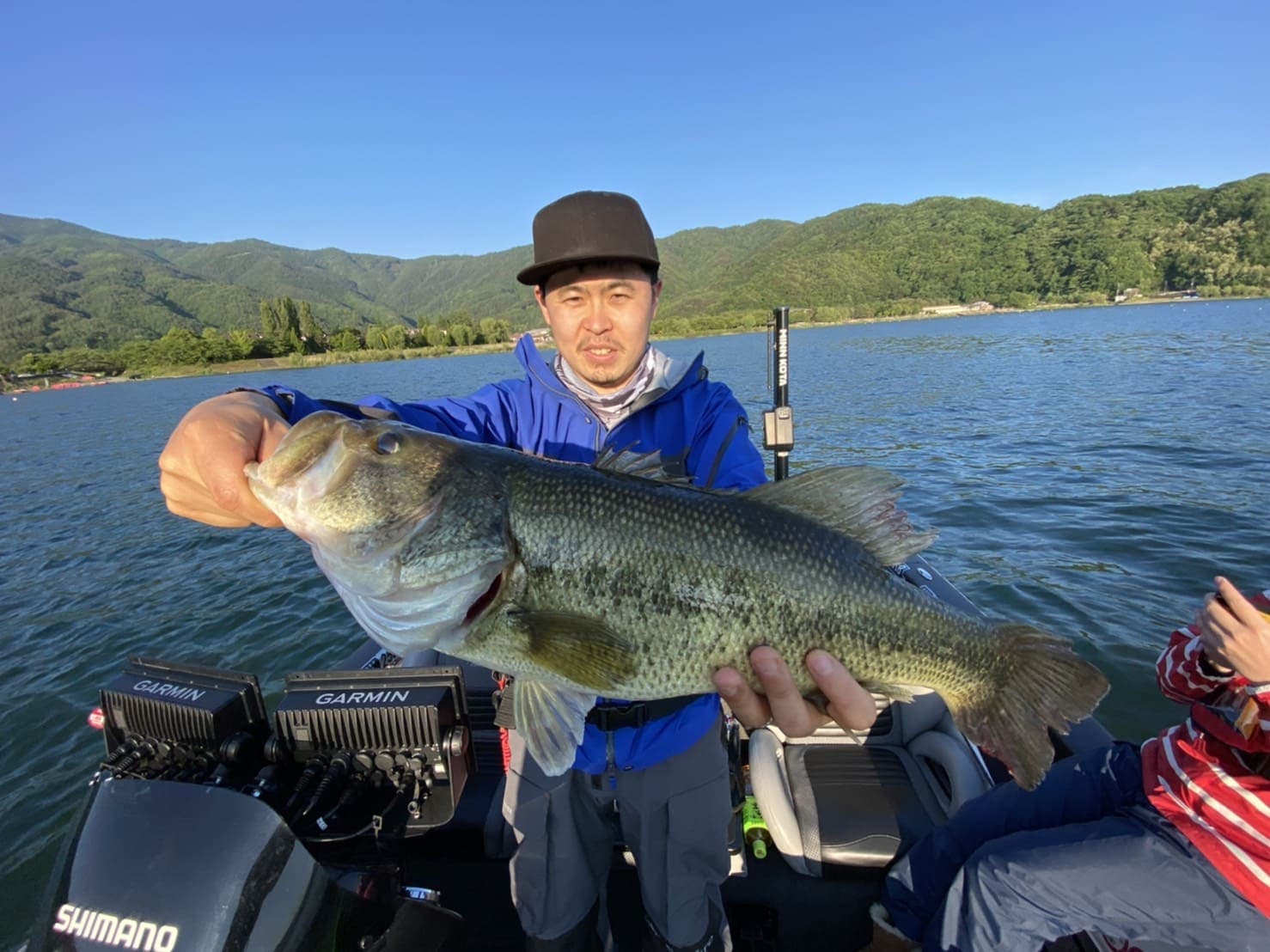 Professional black bass fishing at Lake Kawaguchi